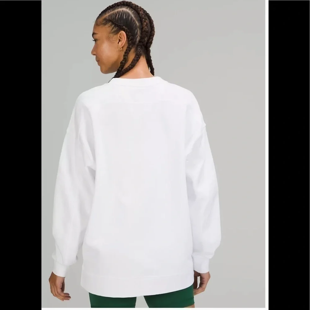 Lululemon Perfectly Oversized Crew Color White Size 8